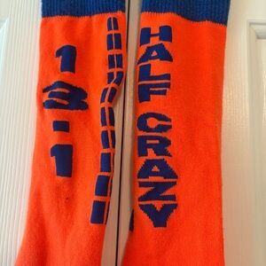 Running Orange and Blue Socks
